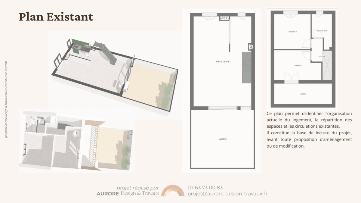 extraits de dossiers PAE montrant plans, projections et recommandations d’aménagement permettant de proposer plusieurs scénarios concrets pour un bien à rénover ou à valoriser